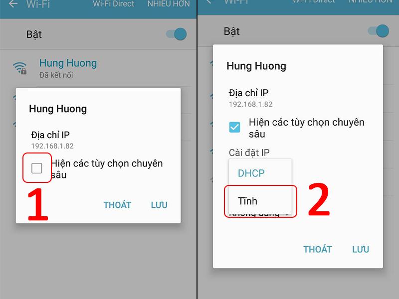 Cài đặt IP Tĩnh